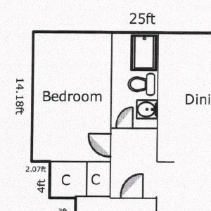 2 Bed, 1 Bath